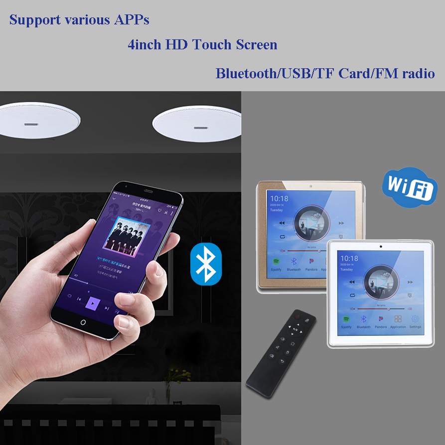 Audio Music Online Free - Amplificateur mural Android WiFi Bluetooth, contrôleur