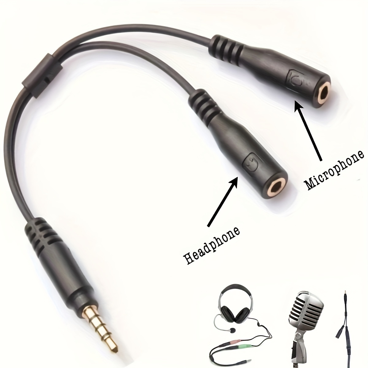 Audio Music Player - Adaptateur de câble séparateur Audio stéréo