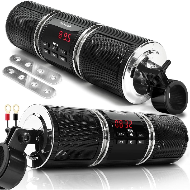 Audio Music Player - Haut-parleur stéréo Audio Bluetooth pour moto,