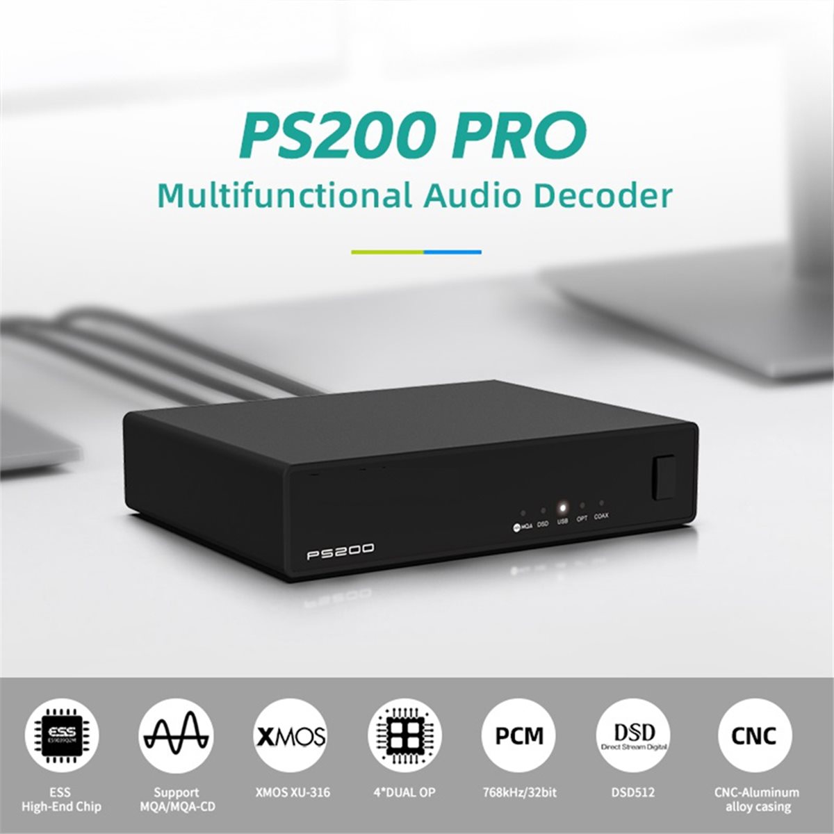 Music Audio Pro - Convertisseur audio multifonctionnel DTC5 PS200 PRO,