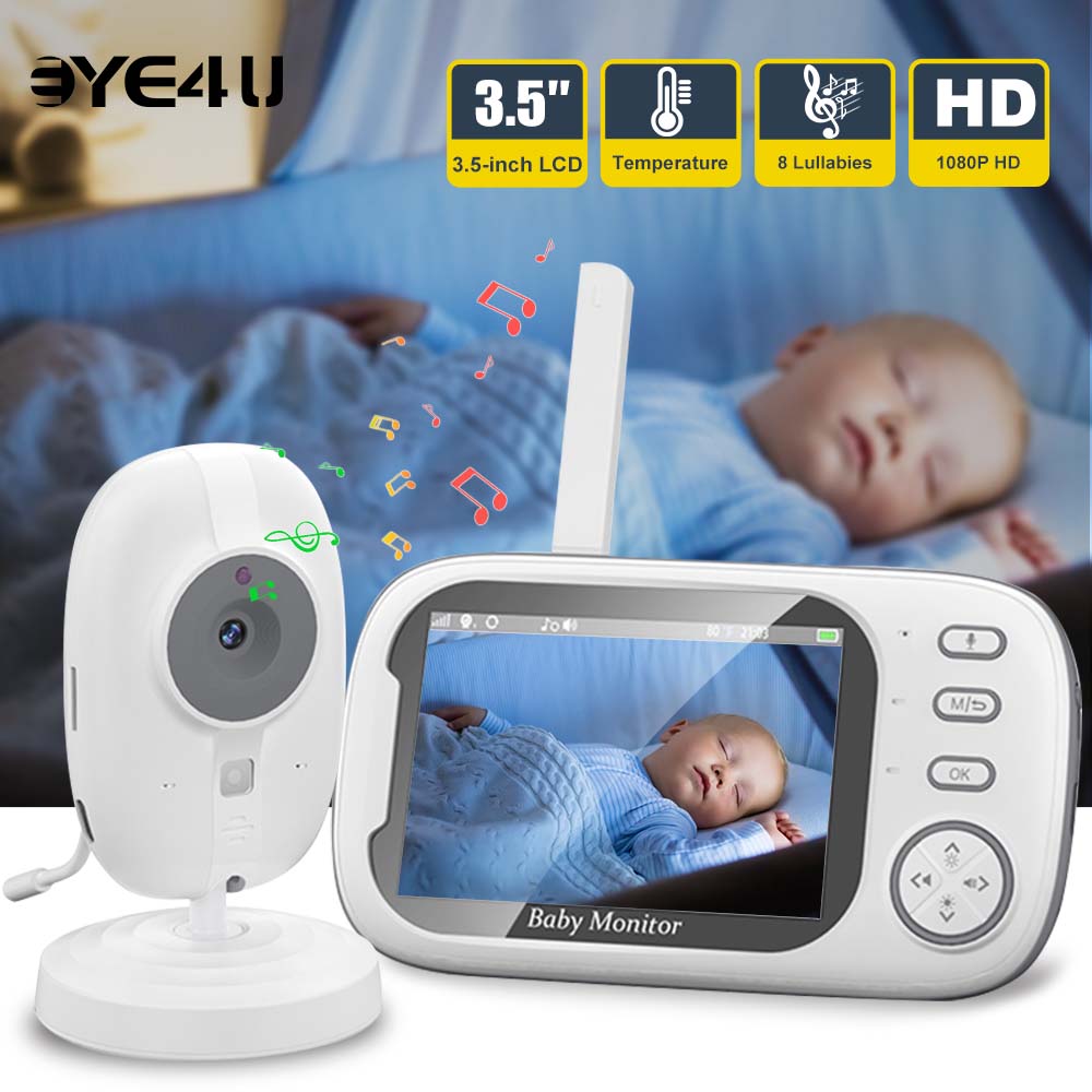 Audio Music Videos - Babyphone Vidéo 3.5'', 2.4G, avec Vision