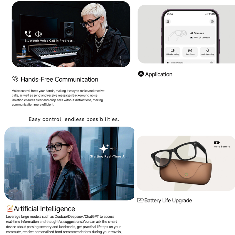 Lunettes intelligentes IA 2026 - Audio Music Videos avis et prix