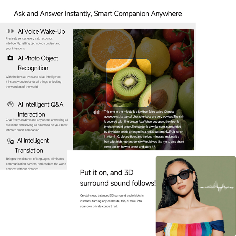Lunettes intelligentes IA 2026 - Audio Music Videos avis et prix
