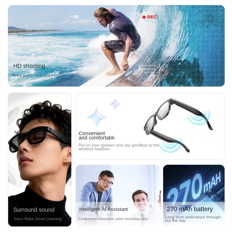 Lunettes intelligentes IA avec - Audio Music Videos avis et prix