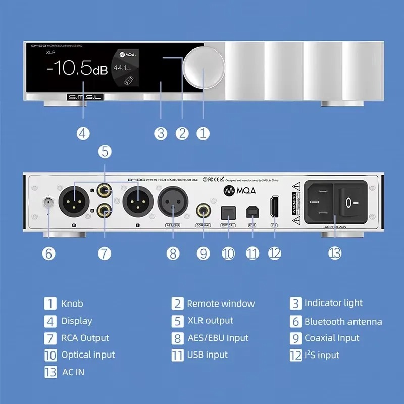 SMSL D400 PRO D400PRO décodeur - Music Audio Pro avis et prix