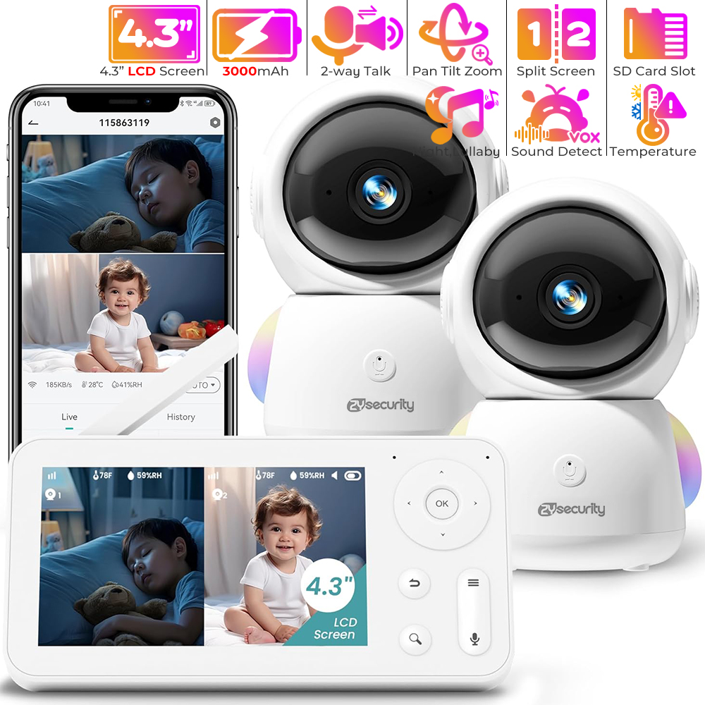 Babyphone 2K avec 2 Caméras et - Audio Music Videos avis et prix